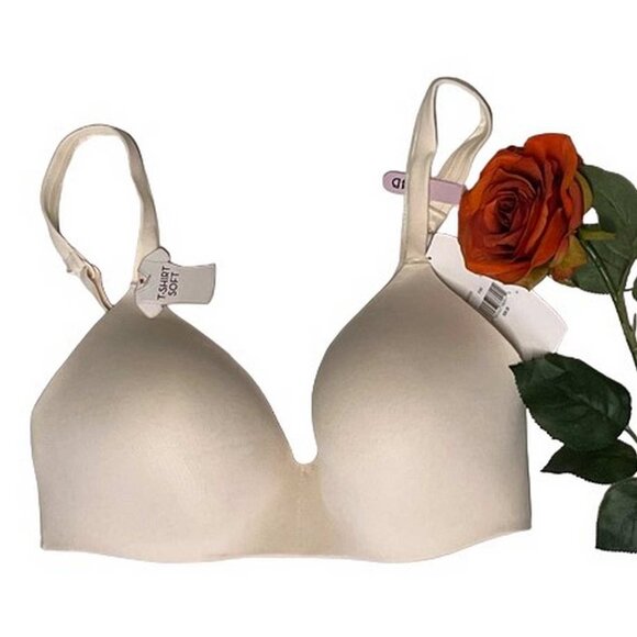 HANES Other - Hanes Ultimate Soft T-Shirt Concealing Wirefree Bra with Cool Comfort 34D